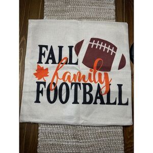 Football Autumn fall throw pillow case cover 17 x 17 New